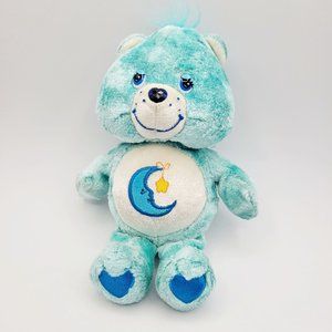 2004 Care Bears Charmers Bedtime Bear Jewel Nose Moon Belly Badge Series 2 8"